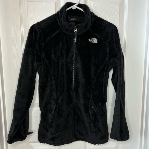 ⭐️ THE NORTH FACE Girls Osito Full Zip Fleece Jacket Black Size XL 18 - Picture 6 of 17